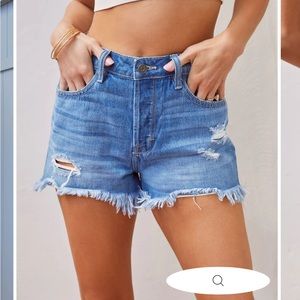 VICI | Distressed Denim Shorts